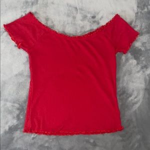 red pacsun crop top